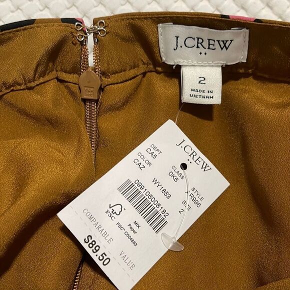 NWT- J. Crew- 2. Animal Print Pleated Skirt - Picture 5 of 7